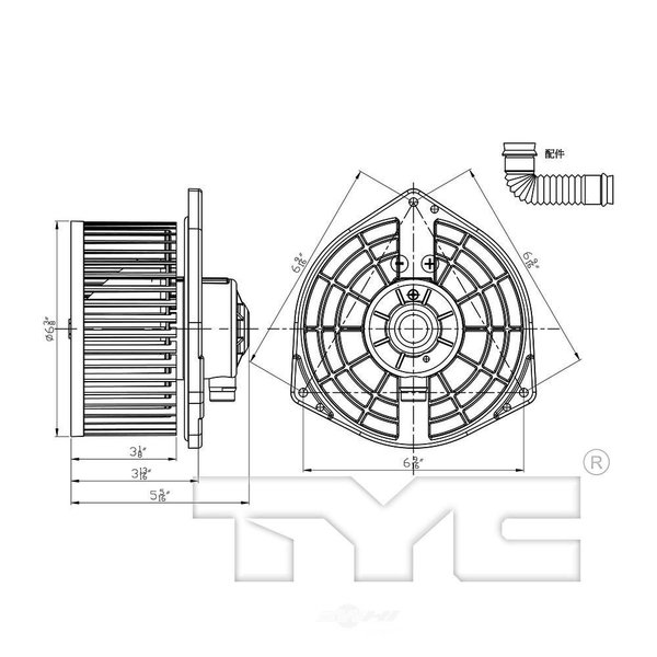 Tyc 700314 HVAC Blower Motor 700314